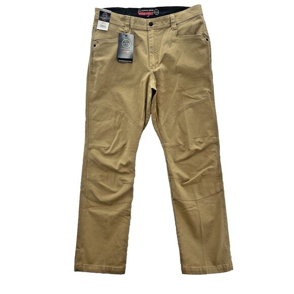 Wrangler All Terrain Gear Men's 40x32 Brown Double Knee Reinforced Utility Pants - Picture 1 of 13